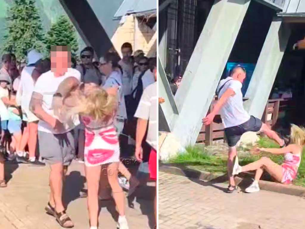 Драка в очереди на канатку в Сочи