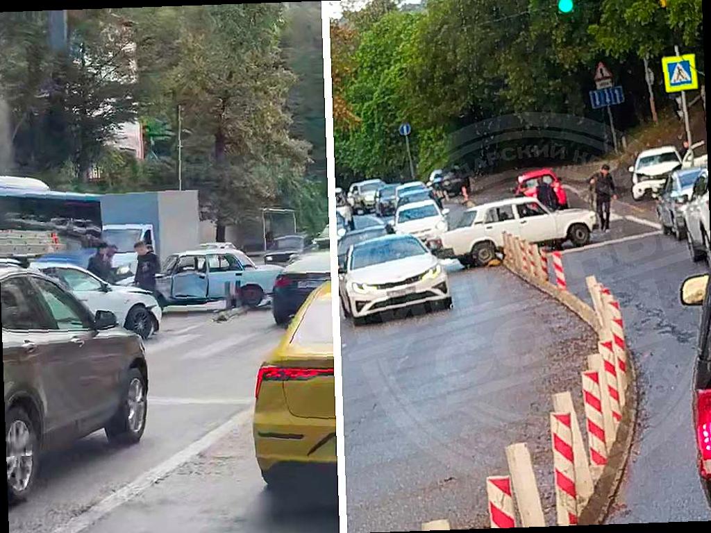ДТП на спуске с Мамайского перевала вызвало пробки в Дагомысе